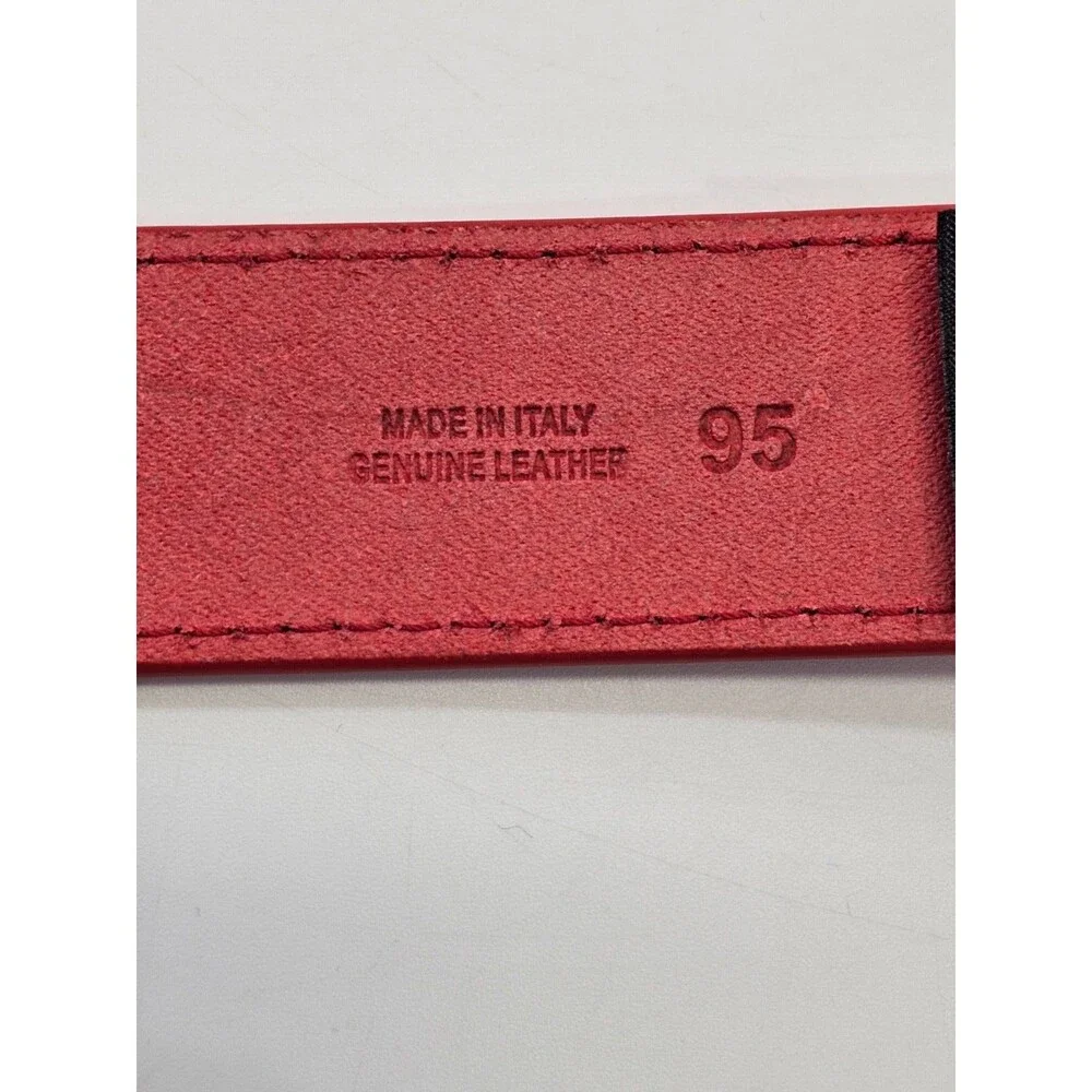 Maison Margiela Paris 95 Red Leather Buckle Belt‎ S35TP0399 NEW Quiet Luxury NWT